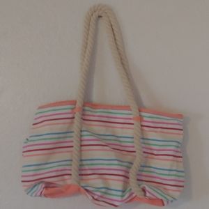 Stripped beach bag